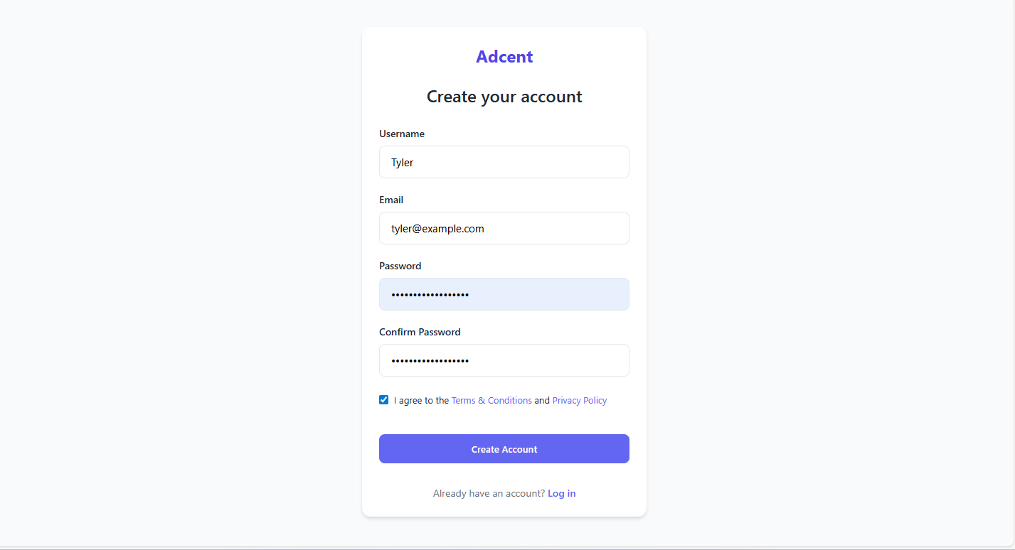 Signup and profile setup